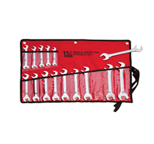 15-pc. Angle Open End Wrench Set (Metric)