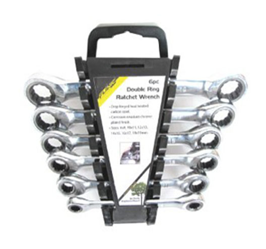 6-pc.DOUBLE RING RATCHETING  WRENCH SET