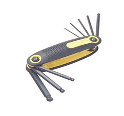8-pc. Folding Ball Hex Key Wrench Set (Metric)