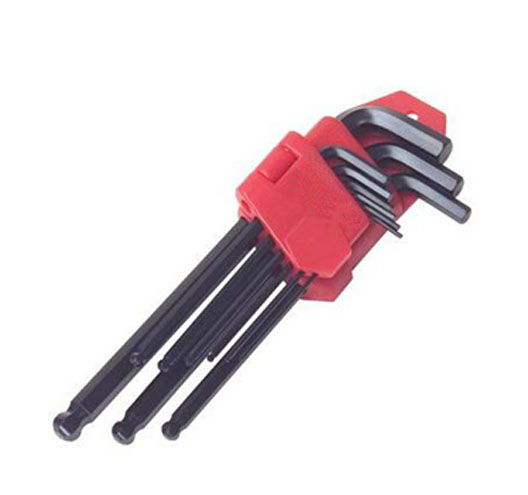 9-pc. Long Arm Ball Hex Key Wrench Set (SAE)