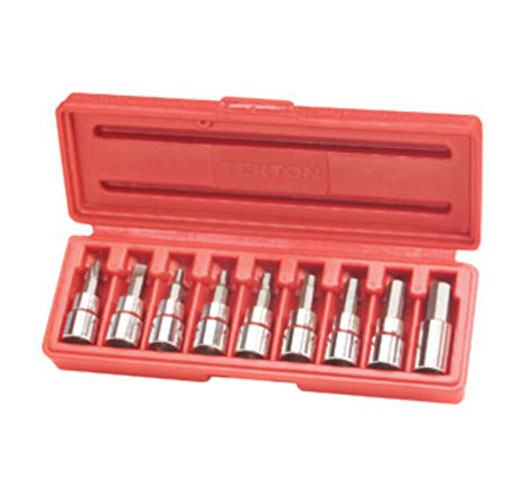 9-pc. 3/8” Drive Hex Bit Socket Set (1/8”-3/8”)
