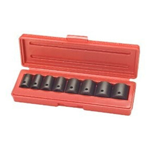 8-pc. 3/8” Drive Shallow Impact Socket Set (10-19mm) Cr-V