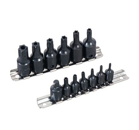 13-pc. 1/4” and 3/8” Drive Tamper Star Bit Set (SD10-60) Cr-V