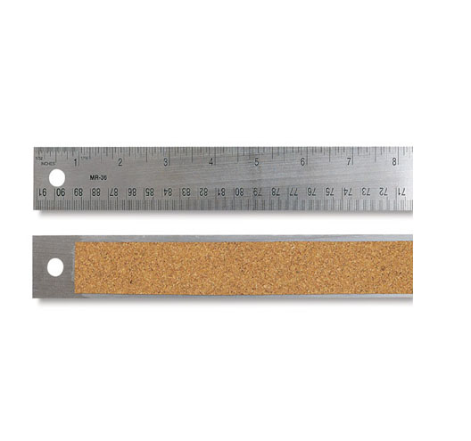 Cork Backed Flexible Non-Skid Ruler