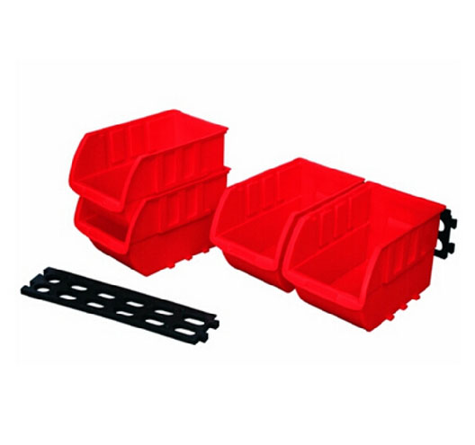 4pcs Plastic Stackable Bin Kit