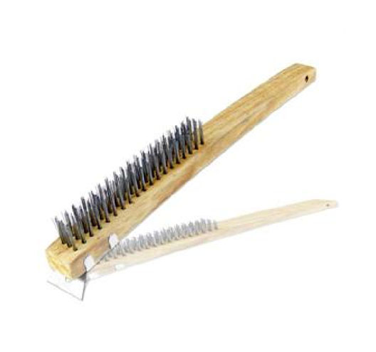 Long Handle Wire Brush With Scraper