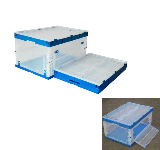 Folding Storage Plastic Box with Side Open Door-82L