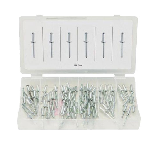 100PC POP Aluminium Rivet Assortment