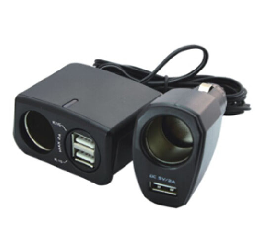 2 Way Socket With 3pc USB
