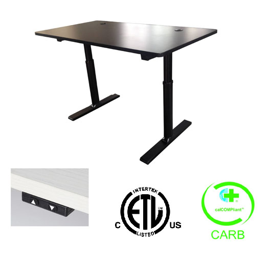 Single Motor Two-stage Aluminium Lifting Desk With Basic Controller