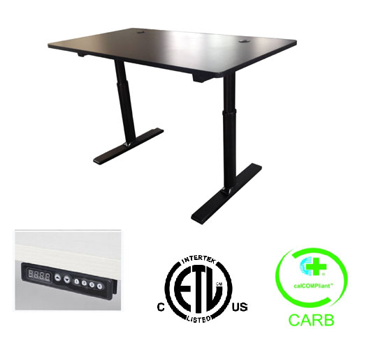 Single Motor Two-stage Aluminium Lifting Desk With Memory Controller