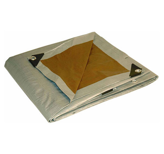 Silver and Brown Heavy Duty PE Tarp