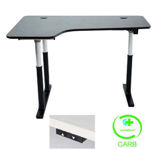 3Legs Single Motor Two-stage Aluminium Lifting Desk For Left Return With Basic controller
