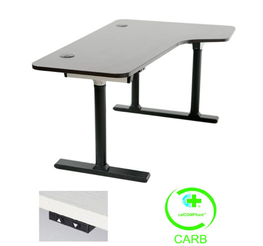 3Legs Single Motor Two-stage Aluminium Lifting Desk For Right Return With Basic controller