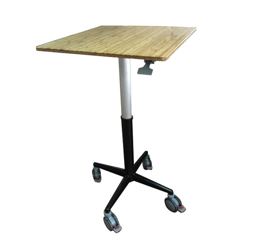 Mobile Adjustable Standing Desk ---bamboo board