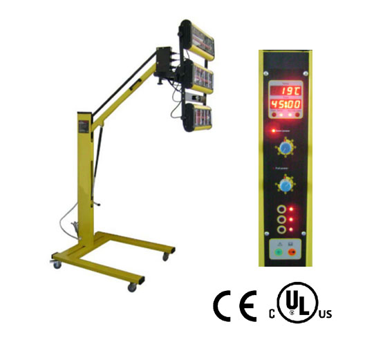 3000W 3pcs Infrared Curing Lamp With Distance And Temperature Protection