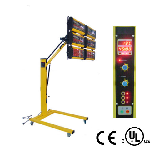 3000W 6pcs Infrared Curing Lamp with Timer