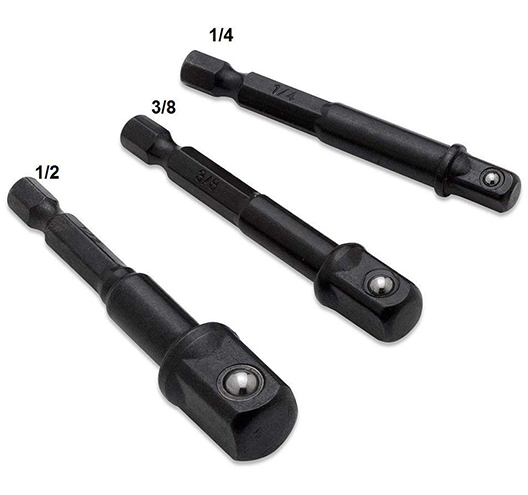 3Pcs Impact Driver Socket Adapter Set