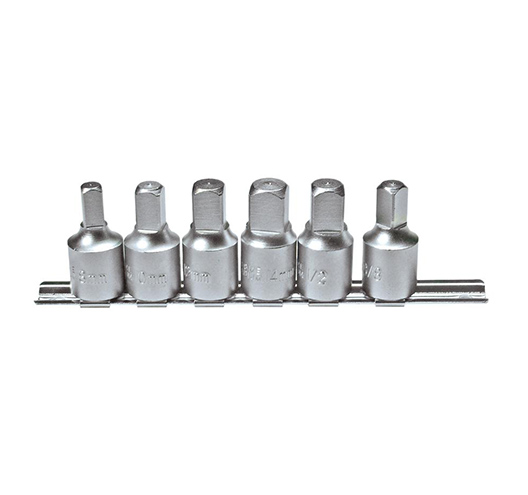 6Pcs 3/8" Dr.Drain Plug Key Set, 8-14mm
