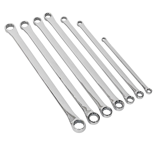 6 Piece Aviation Double EndedRing Extra Long Spanner Set