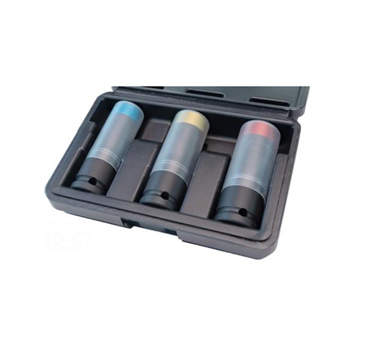 3Pcs 1/2" Sq Drive Alloy Wheel Ultra-power Impact Socket Set