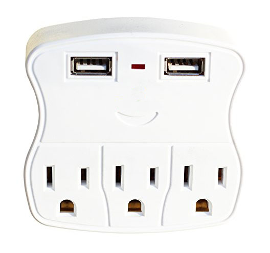 3 Outlet 2 USB Power Strip