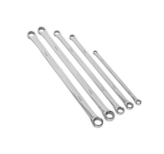 5 Piece Aviation Double Ended Ring Extra Long Spanner Set