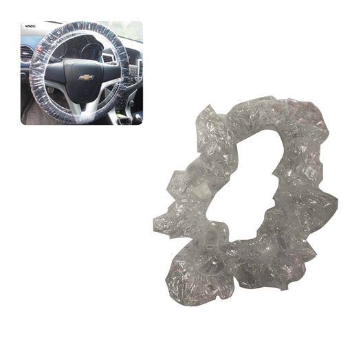 100mm x 600mm x 18mic Plastic Steering Wheel Cover