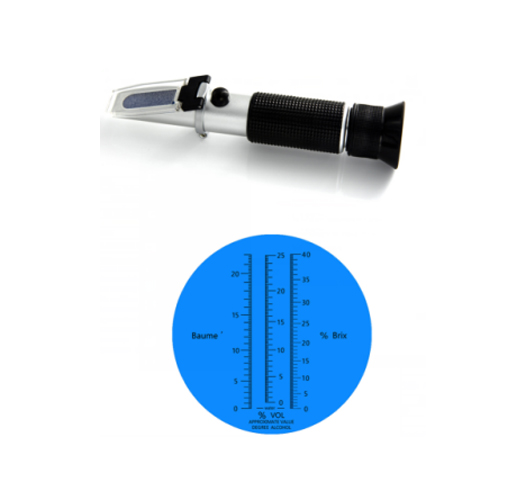 Baume、Brix & VOL  Refractometer With LED