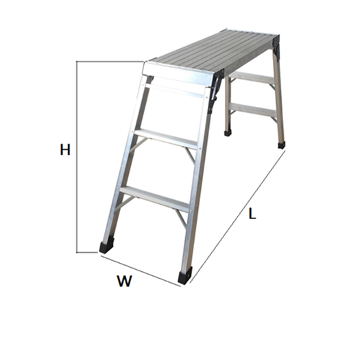 Foldable Aluminum Work Platform-Two Steps