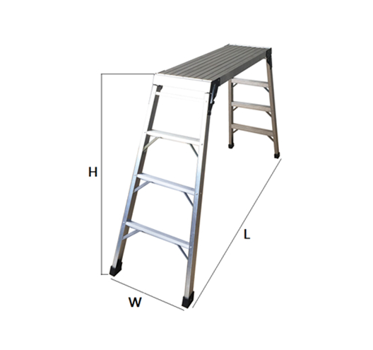 Foldable Aluminum Work Platform-Three Steps