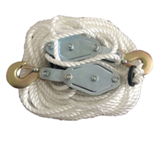 Rope Pulley Block and Tackle Hoist--1Ton