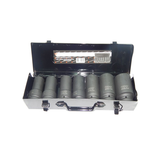 1"110mm length Impact socket 7 pcs/set (metal box)