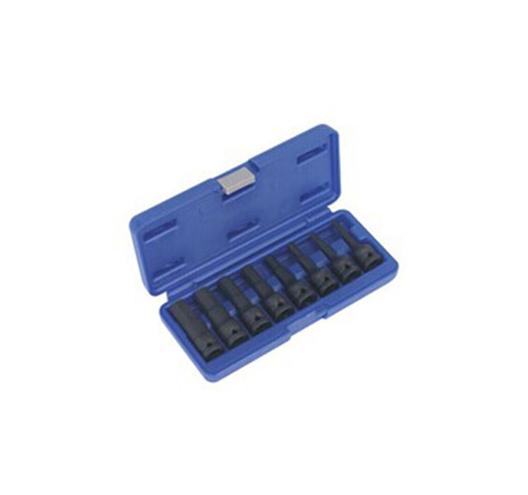 8pc 1/2" Drive Hex Driver Impact Socket Set