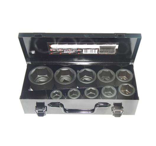"3/4"" 56mm length Impact socket 10pcs/set(metal box)       "