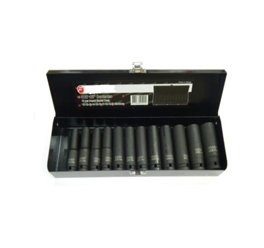 1/2" 78mm Impact socket 12 pcs/set(metal box)