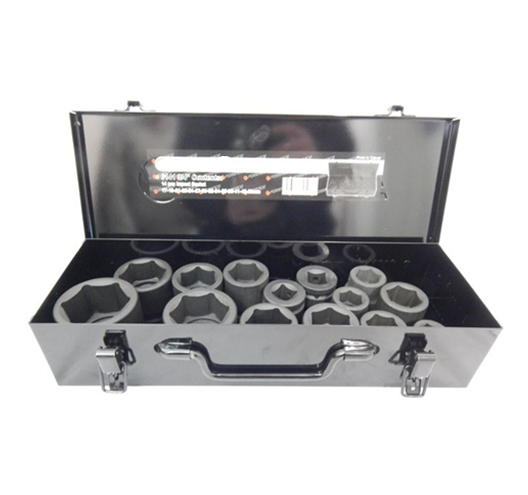 3/4" 56mm length Impact socket 14 pcs/set(metal box)