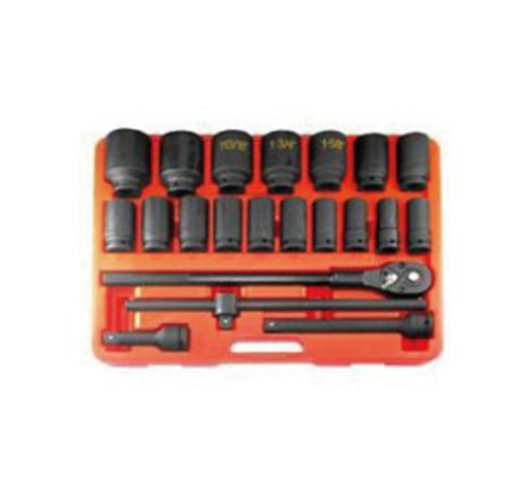 22 PC 3/4" DRIVE DEEP IMPACT SOCKET SET SAE