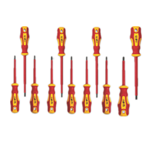 Electricians Screwdriver Set Tool Electrical Fully Insulated 11 Pc Piece Kit With Case		