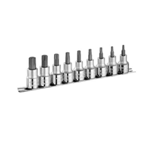 9 Pce 1/4" Torx Bit Socket Set