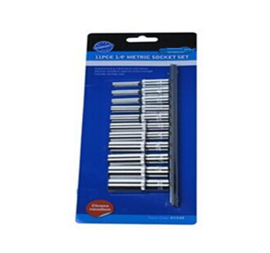 11 Pce 1/4" Deep Socket Set