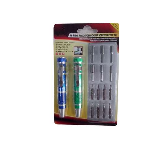 16PC PRECISION POCKET SCREWRIVER SET		