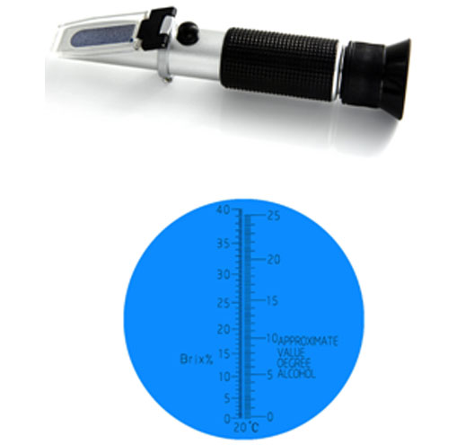 Brix & Alcohol  Refractometer With LED