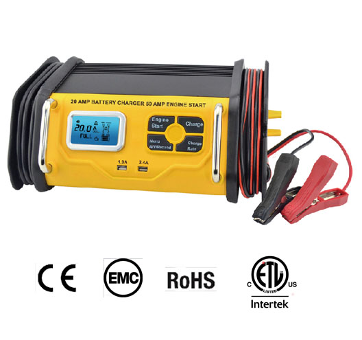 12V 2/5/10/20A Battery Charger With 50A Engine Start		