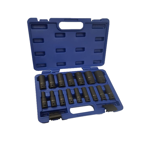 16PC 1/2" Dr  6pt DEEP IMPACT SOCKET SET