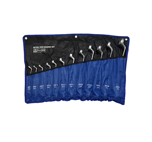 12PC  12 Point Swan Neck  Wrench Tool Set