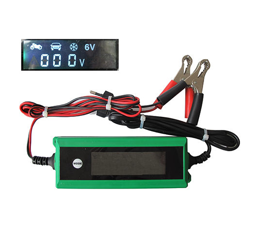 0.8/3.8A 6/12V Battery Charger LCD indicator