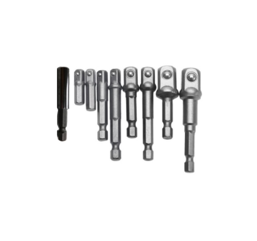 9Pcs Socket Adapter Impact Hex Shank Drill Bits Bar Set 1/4" 3/8" 1/2" Bits New