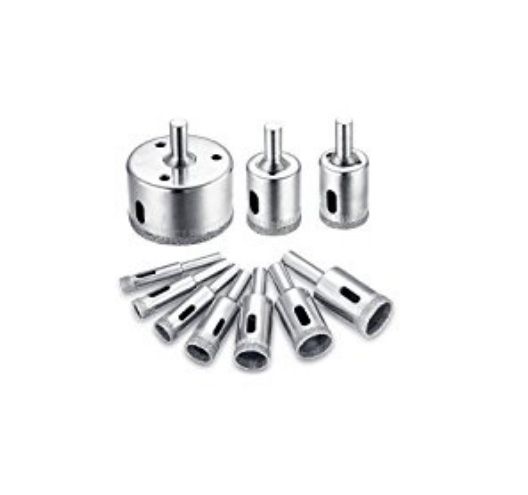 10pc Diamond Dust Hole Saw Set   SAE