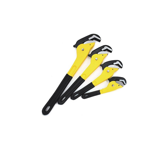 4PC Self-Adjusting quick release pipe wrench
